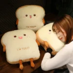 35cm Plush Bread Pillow Soft Toast Simulation Food Doll Warm Hand Cushion Home Decor Cute Kids Toy Birthday Gift - Image 3
