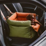 Winter Pet Outing Lathe Luxury Faux Leather Dog Car Seat/Cat Car Bed/Booster Bed Pet Booster Car Seat Comfortable Cat Travel Bed - Image 2