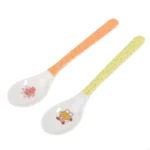 652F Safe Plastic Cartoon Printing Kids Feeding Spoon Children's Long Soup Coffee Spoon Dinnerware Random Color - Image 2