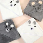 Cute Bath Towel for Soft Absorbent Towel Newborn Swaddle Wrap Blankets for Girls Boys - Image 3