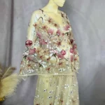 Maternity Formal Wear Long Sleeve V-neck Organza Embroidery Front Slit Dress Pregnancy Photography Dresses Celebration Clothing - Image 4