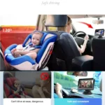 1080P Car Mirror Car Camera Night Vision Safety Car Seat Mirror Cameras Monitored Mirrors with Wide Crystal Clear View - Image 6