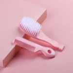 Q22D Hair Brush Hair Comb Set Toddler Bathing Brush Newborn Head Massager Brush Infant Hair Grooming Comb Bath Brush - Image 5