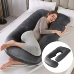J-shaped Pregnancy Pillow Breastfeeding Side Sleeping Waist Pillow Pillows Pregnant Women Bedroom Body Hugs Neck Long Cushion - Image 2