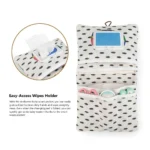 Cartoon Pattern Diapers Storage Pouch Portable Foldable Toiletry Organizers Large Capacity Reusable - Image 3