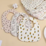 Boys and Girls Pure Cotton Candy Muslim Comfortable Saliva bib Solid Lace Saliva Towel Saliva Towel Supplies - Image 3