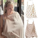 Breathable Nursing Cover Maternity Breastfeeding Cover Cotton Muslin Feeding Blanket Privacy Apron Stroller Blankets