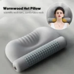 Neck Roll Pillows for Pain Relief Sleeping with Heating and Traction Function Ergonomic Contour Side Sleeper Pillow Cement Gray