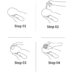 Silicone Bath Brush Hairbrush with Suction Cup Feature for Easy Storage