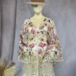 Maternity Formal Wear Long Sleeve V-neck Organza Embroidery Front Slit Dress Pregnancy Photography Dresses Celebration Clothing - Image 5