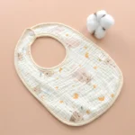U-shaped Feeding Drool Bib New Infants Soft Cotton Gauze Print Saliva Towel Gauze Burp Cloth For Newborn Toddler Kids Bibs - Image 5