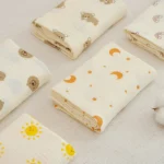 Soft and Comfortable Blanket for Newborns Cartoon Floral Print Muslin Diaper Swaddles Wrap Cloth Nursing Towel - Image 6