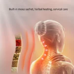 Neck Roll Pillows for Pain Relief Sleeping with Heating and Traction Function Ergonomic Contour Side Sleeper Pillow Cement Gray - Image 3