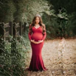 New classic Sexy Maternity Photography Props Maternity Dresses Off Shoulder Maternity for Photo Shoots Women Pregnancy Dresses - Image 7