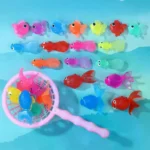 1 Set Toddlers Bathing Shower Gifts Kawaii Simulation Rubber Goldfish Bath Water Play Games Toys For Kids - Image 2