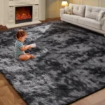 VIKAMA Tie-Dye Plush Carpet Living Room Decoration Soft Fluffy Home Mat Children's Room Crawling Non-Slip Blanket