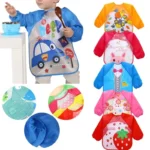 Waterproof EVA Full Sleeve Bibs Children Apron Long Sleeve Feeding Smock Kids Eating Breastplate Infant Scarf Clothing - Image 4