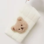 Cute Bear Toiletry Bag Make Up Cosmetic Bags Portable Diaper Pouch Items Organizer Reusable Cotton Cluth Bag for Mommy - Image 4