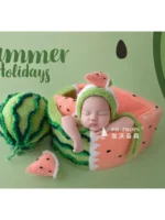 Full Moon Photography Clothing Newborn Photography Clothing Studio Watermelon Theme Blanket تذكارات للرضع - Image 4