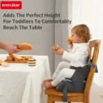 Portable Booster Seat Diaper Bag Travel Toddler Convenient Cushion Kid Chair Washable Straps Safety Buckle Muti-functional