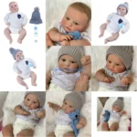 090B Reborns Doll Simulation Silicone Doll Toy Reborns Doll Diaper Cloth Body Vinyl Kids Diaper Girl Dolls