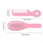 Q22D Hair Brush Hair Comb Set Toddler Bathing Brush Newborn Head Massager Brush Infant Hair Grooming Comb Bath Brush - Image 6