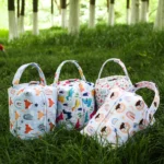 1pc Waterproof Reusable Wet Bag with Zipper and Handle Beach Pool Gym Pouch Toiletries Daycare Large Capacity Diaper Bags