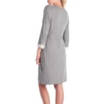 CORB Nightgown Nursing Pajama Dress Pregnancy Clothes Pregnant Women Lace Sleepwear with Adjustable Belt Breathable - Image 2