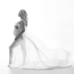 Sexy Transparent Maternity Dress Photoshoot Shower Dresses Photography Pregnant Clothes Babyshower Shooting Clothing - Image 3