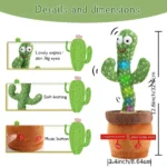 Dancing and Talking Cactus Toy Sunshine Cactus Children's Electronic Plush Toy with 120 Songs Children's Birthday Gifts - Image 5