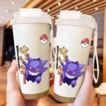 MINISO Gengar Water Bottle Kids Cartoon Milk Tea Cold Drink Bottles Portable Drink Cup Children's Christmas Birthday Gift - Image 2