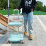 Customizable Separate Design Cat Out Trolley Case Portable Transparent Space Pet Bag Large Capacity Can Hold 2 To 3 Cats travel - Image 5