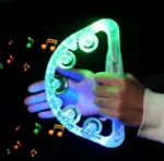 LED Glow Tambourine Noise Maker Club Bar Light Up Handheld Musical Flashing Bells Birthday Shower Gift ni640 - Image 4