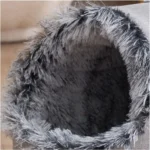 cozy plush cat bed with enclosed litter and sleeping bag for large winter comfort - Image 6
