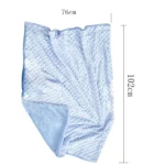 Blanket & Swaddling Newborn Thermal Soft Fleece Blanket Winter Solid Bedding Set Cotton Quilt Infant Bedding Swaddle Wrap - Image 5