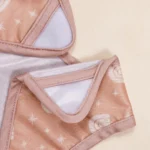 feeding bibs waterproof magic tape recycled fabric breathable fashion print saliva towel - Image 5