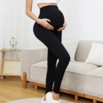 New Seamless Knited Yoga Pants High Waist Pregnancy Leggings Maternity Clothes for Pregnant Women Belly Support Body Long Pants - Image 3