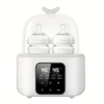 6-in-1 Bottle Warmer with Timer & Temp Control for Formula, Breastmilk, Food Jars, Auto Shut-Off, Compact for Travel - Image 2