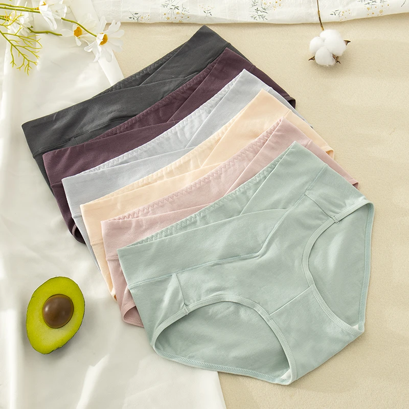 kf-S5156b895cf5a44beb1812c9d7e7876b62 Hot selling cotton pregnant women underwear low waist underpants abdomen pants cotton maternity underwear belly support - Image 1