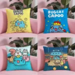 Kwaii Anime B-Bugcat CapooS Pillow Case Safe Custom Photo Pillow, Anti-fade Brushed Fleece Cushion, Maternal & Infant Safe.
