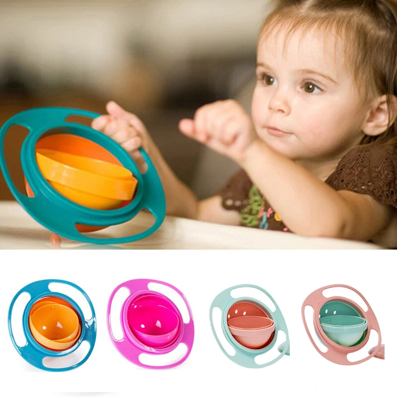 kf-S524cd47999004fae80b68161816665ccx Universal Gyro Bowl Children Rotary Balance Novelty Gyro 360 Rotate Spill Proof Feeding Dishes Training Rotary Balance Toy - Image 1