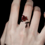 Charm Temperament Mandola Flower Branches Vines Opening Rings for Women Asymmetry Tassel Earrings Necklace Bracelet Jewelry Sets - Image 2