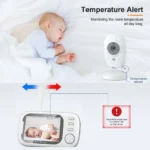 New 3.5'' Video Monitor Night Vision Security Cam 2.4G Mother Kid 2 Way Audio Talk Video Surveillance Cam With Temperature - Image 4