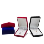1Pcs Velvet Jewelry Box For Pendant Display Gift Boxes Jewellery Packaging Storage Box Necklace Holder Pendant Box Storage Case - Image 4