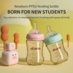 Oberni 150ml+180ml PPSU Imitated Breast Milk Bottle set Anti bloating 0-6 Newborn Bottle With Resistant to Falling - Image 3