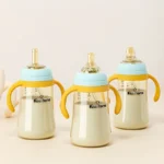 240ml bottle, suitable for water and formula, with handle and lid, easy to hold, unisex feeding bottle - perfect gift