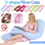 Pregnant Pillow Case (Pillow Core Not Included) Maternity Pillow Case Pure Cotton Cover Multifunction U-shape for Pregnant Women - Image 2