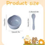2PC Silicone Sucker Bowl Feeding Tableware for Infant and Young Training Learning To Eat Bowls and Supplementary Food Bowls - Image 5