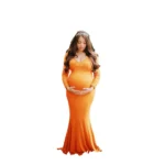 New classic Sexy Maternity Photography Props Maternity Dresses Off Shoulder Maternity for Photo Shoots Women Pregnancy Dresses - Image 4