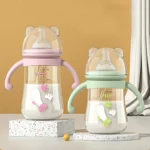 300ML Bottle with Handle PP Bottle Water Cup Set Silicone Pacifier Large Capacity Bottle Multi-purpose Feeding Supply